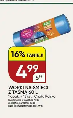 Chata Polska Worki na śmieci z taśmą Wow! oferta