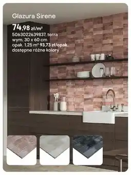 Castorama Glazura Cersanit Sirene terra 30x60cm oferta