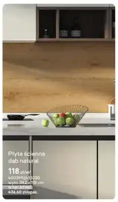 Castorama Płyta ścienna dąb natural 39,2x118cm oferta