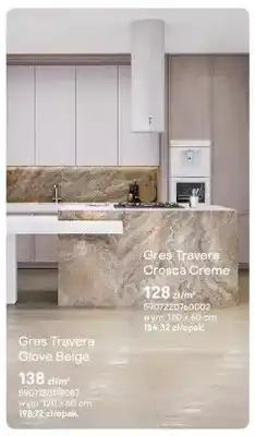 Castorama Gres Travera Crosca Creme Ceramstic wym. 120x60cm oferta