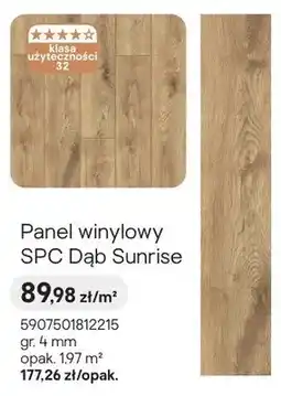 Castorama Panel winylowy SPC Dąb Sunrise gr. 4mm oferta