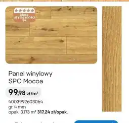 Castorama Panel winylowy SPC Mocoa klasa użyteczności 34 gr. 4mm oferta