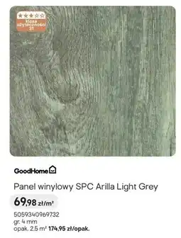 Castorama Panel winylowy SPC Arilla Light Grey gr. 4mm oferta
