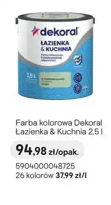 Castorama Farba kolorowa Dekoral Łazienka & Kuchnia oferta