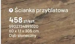 Castorama Ścianka przyblatowa Dąb słoneczny 60x1,1x305cm oferta