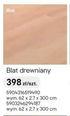 Castorama Blat drewniany Buk 62x2,7x300cm oferta