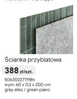Castorama Ścianka przyblatowa grey efez / green piano 60x0,3x200cm oferta