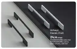 Castorama Uchwyt meblowy GoodHome Cacao biały mat 220mm 2-pak oferta