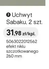 Castorama Uchwyt Sabaku efekt niklu szczotkowanego 260mm 2-pak oferta