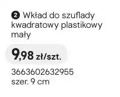 Castorama Wkład do szuflady kwadratowy plastikowy mały szer. 9cm oferta