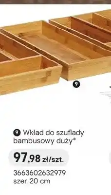 Castorama Wkład do szuflady bambusowy duży szer. 20cm oferta