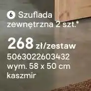 Castorama Szuflada zewnętrzna Atomia wym. 58x50cm kaszmir 2-pak oferta