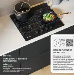 Castorama Płyta gazowa 4-palnikowa SAMSUNG NA64H3031AK oferta