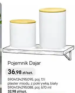 Castorama Pojemnik Dajar plaster miodu z pokrywką biały oferta