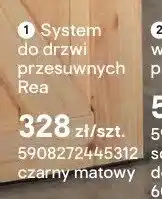 Castorama System do drzwi przesuwnych Rea czarny matowy oferta