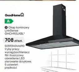 Castorama Okap kominowy GoodHome LinkSense GHCH90LKBL oferta