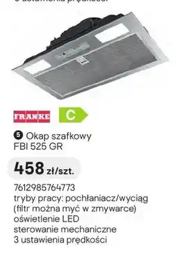 Castorama Okap szafkowy FRANKE FBI 525 GR oferta