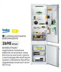 Castorama Lodówkozamrażarka beko B5BCNA325HS oferta
