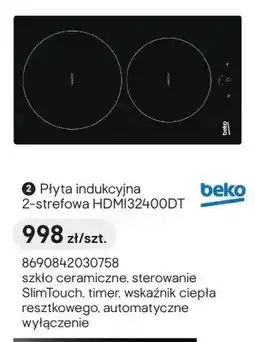 Castorama Płyta indukcyjna 2-strefowa Beko HDMI32400DT oferta