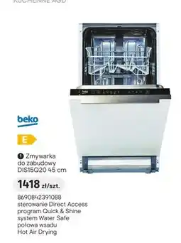 Castorama Zmywarka do zabudowy Beko DIS15Q20 45cm oferta