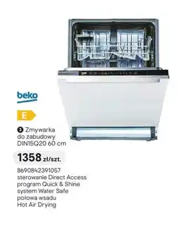 Castorama Zmywarka do zabudowy Beko DIN15Q20 60cm oferta