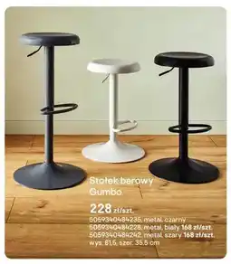 Castorama Stołek barowy Gumbo metal czarny wys. 81,5 szer. 35,5cm oferta