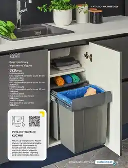 Castorama Kosz szafkowy wysuwany Vigote COOKE & LEWIS 58l 2 pojemniki do szafki o szer. 50cm oferta
