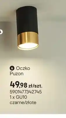 Castorama Oczko Puzon czarne/złote 1xGU10 oferta