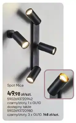 Castorama Spot Mica czarny/złoty 1xGU10 oferta