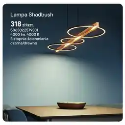 Castorama Lampa Shadbush 4000lm 4000 K 3 stopnie ściemniania czarna/drewno oferta
