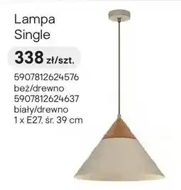 Castorama Lampa Single beż/drewno 1 x E27 śr. 39cm oferta