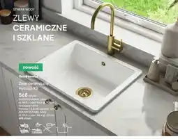 Castorama Zlew ceramiczny GoodHome Hyssop XS biały 56,5x46x20cm oferta