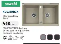 Castorama Zlew granitowy KUCHINOX Shire beżowy dł. 78 x szer. 48 x gł. 19,5cm oferta