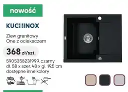 Castorama Zlew granitowy KUCHINOX One z ociekaczem czarny dł. 58 x szer. 48 x gł. 19,5cm oferta