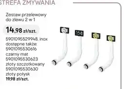 Castorama Zestaw przelewowy do zlewu 2 w 1 inox oferta