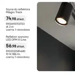Castorama Reflektor szynowy LED DPM X-Line 10W 886lm czarny 1-obwodowy oferta