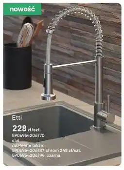 Castorama Bateria kuchenna Etti chrom oferta