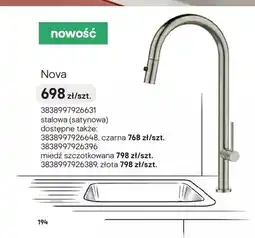 Castorama Bateria Nova stalowa (satynowa) oferta