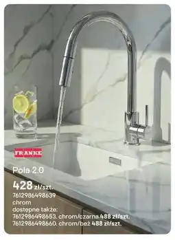 Castorama Bateria kuchenna FRANKE Pola 2.0 chrom/czarna oferta
