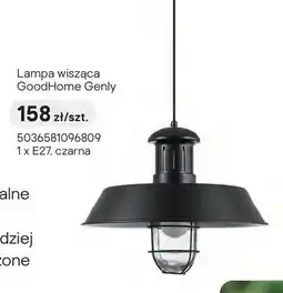 Castorama Lampa wisząca GoodHome Genly 1 x E27 czarna oferta