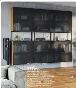 Castorama Półka metalowa Qbox czarna wym. 36x34x80cm oferta