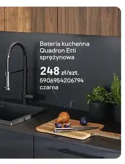 Castorama Bateria kuchenna Quadron Etti sprężynowa czarna oferta