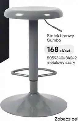 Castorama Stołek barowy Gumbo metalowy szary oferta