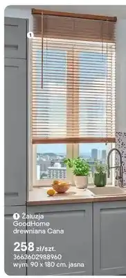 Castorama Żaluzja drewniana GoodHome Cana jasna 90x180cm oferta