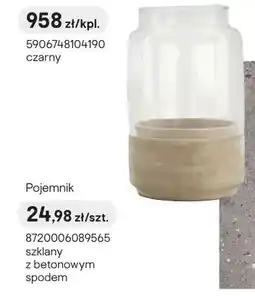 Castorama Pojemnik szklany z betonowym spodem oferta