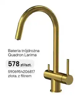 Castorama Bateria trójdrożna Quadron Larima złota z filtrem oferta