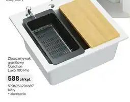 Castorama Zlewozmywak granitowy Quadron Luxo 100 Pro biały + akcesoria oferta