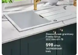 Castorama Zlewozmywak granitowy Franke Sirius SD2 Slim 611-78 biały oferta
