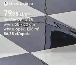 Castorama Gres Latinie white 60x60cm oferta