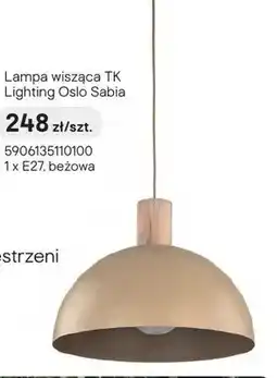 Castorama Lampa wisząca TK Lighting Oslo Sabia 1 x E27 beżowa oferta
